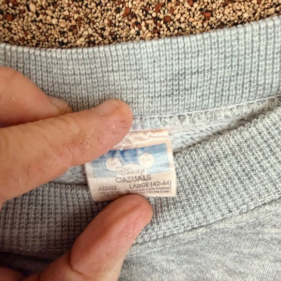 Vintage Disney Casuals Mickey Mouse Gray Crewneck Sweatshirt Adult Large 90s - Picture 3 of 3